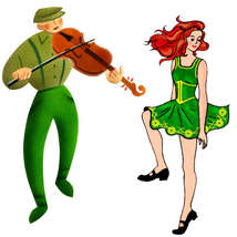 Irish dancer abd a fiddler