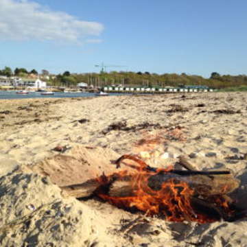 Bembridge beach fire