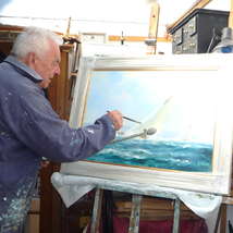 Malcolm winter at the easel
