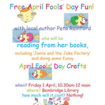 Library april fools poster