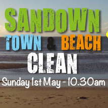 Sandown beach and town clean