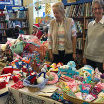 The bembridge library stitchers stall with stalwarts sheila and libby 1 