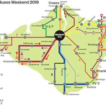 Beers and buses route map