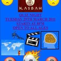 Kasbah quiz night poster march