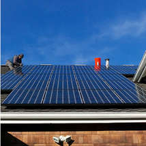 Solar panels on roof joncallas