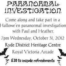 Paranormal investigation poster