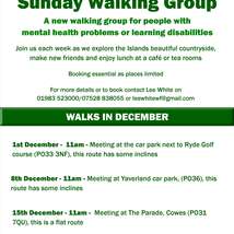 Walking group poster  december 2013