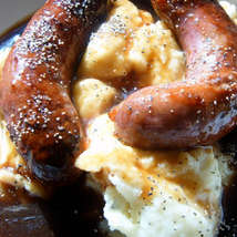 Sausage and mash by annie mole