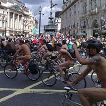 Naked bike ride paul in london