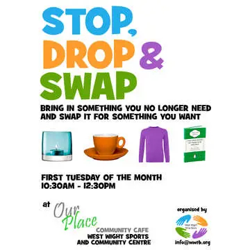 Drop and swap logo