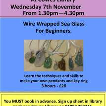 Library poster wirewrapped