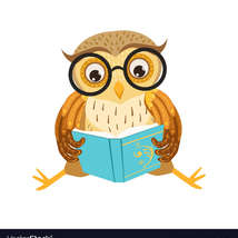 Owl reading the book cute cartoon character emoji vector 12536282