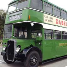 Vintage bus   by bus museum