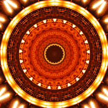 Kaleidoscope tile red lights radial circle