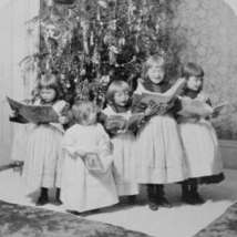 Carols singing around a christmas tree   public domain review