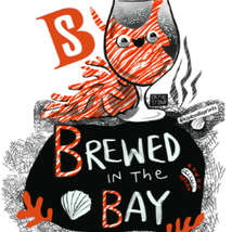 Brewed in the bay doodle beer mat sm