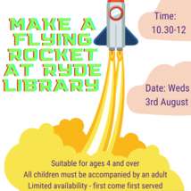 Make a flying rocket at ryde library