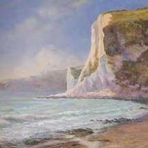 Sunlit cliffs  whitecliff bay