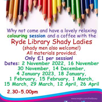 Colouring club dates poster2022to2023