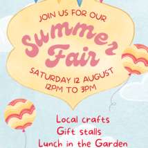 Pastel watercolor illustrated summer fair poster