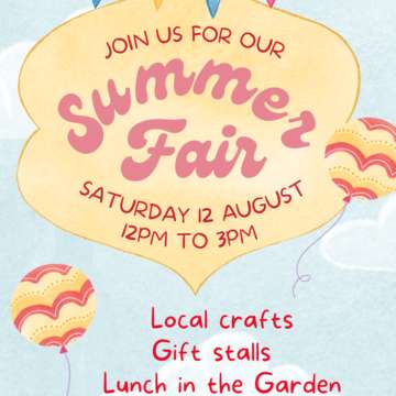 Pastel watercolor illustrated summer fair poster