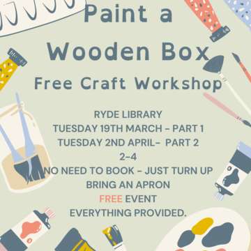 Wooden box painting free craft workshopart workshop