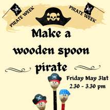 Pirate week wooden spoon