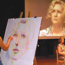 Large scale portrait painting web